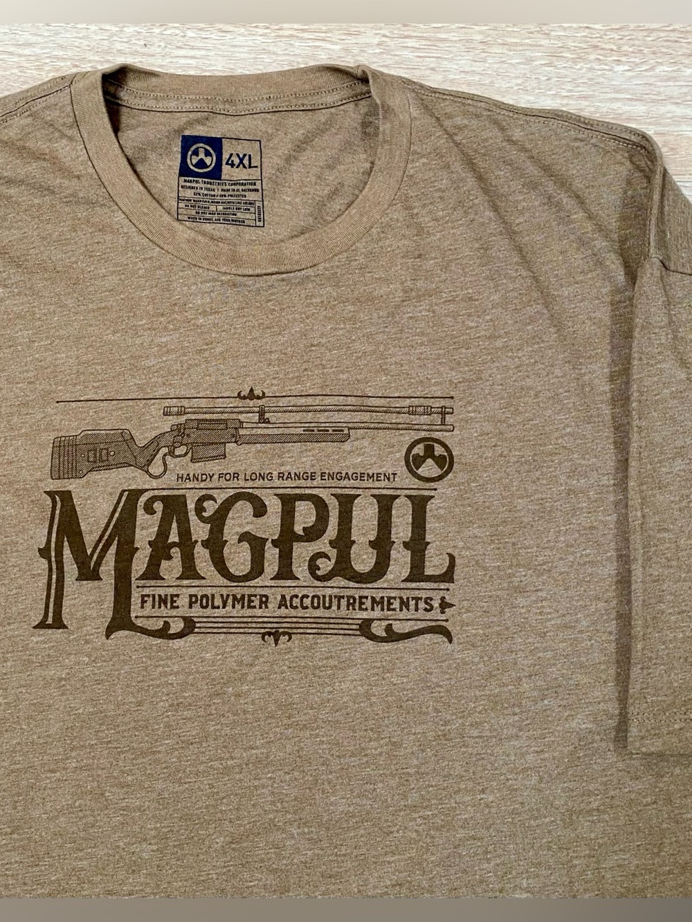 Magpul T-Shirt Men’s 4XL FDE Brown Fine Polymer Accoutrements Short Sleeve Tee